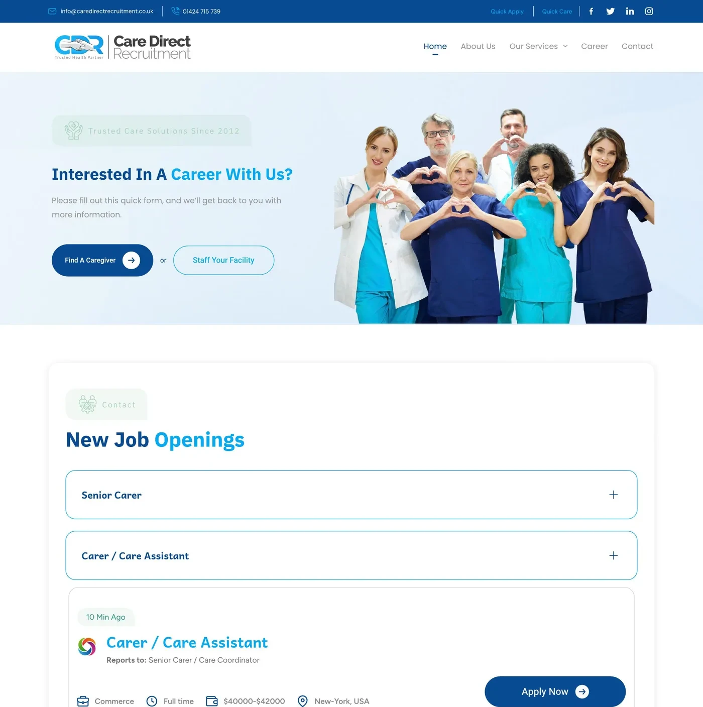 Job Detail · Carer — Part 1 of 4