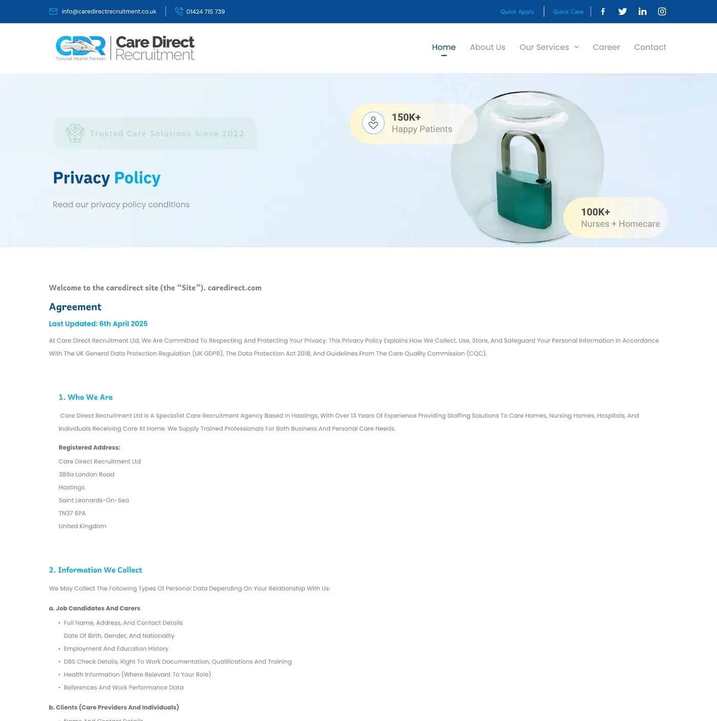 Privacy Policy — Part 1 of 3