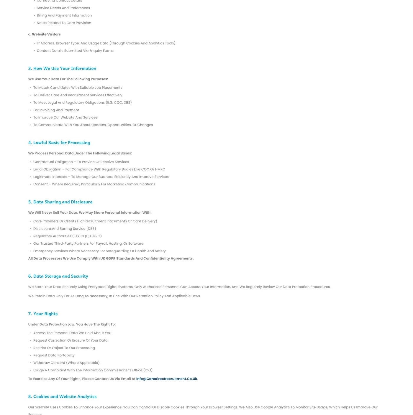 Privacy Policy — Part 2 of 3