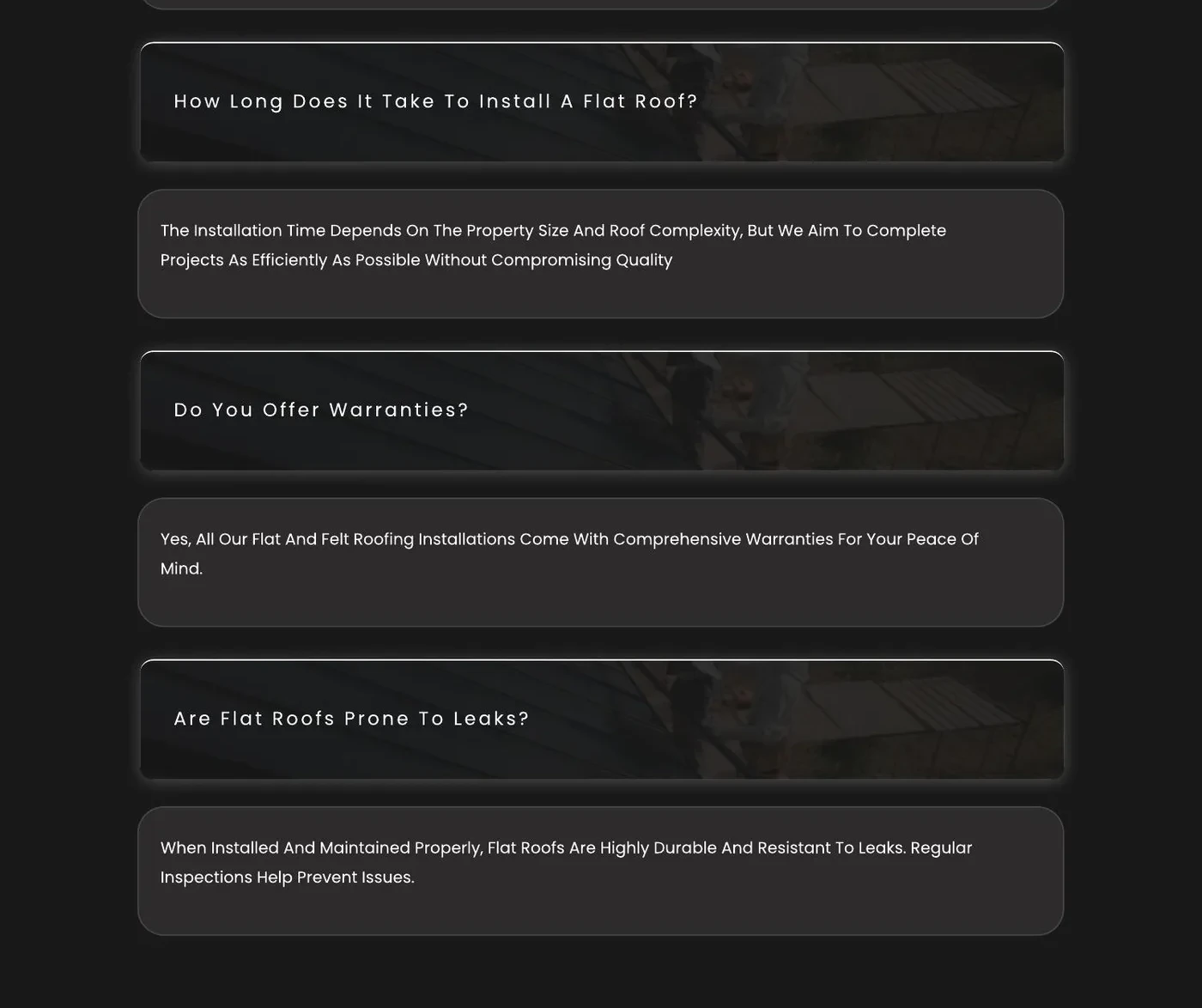 Mobile · Flat & Felt FAQ — Part 2 of 2