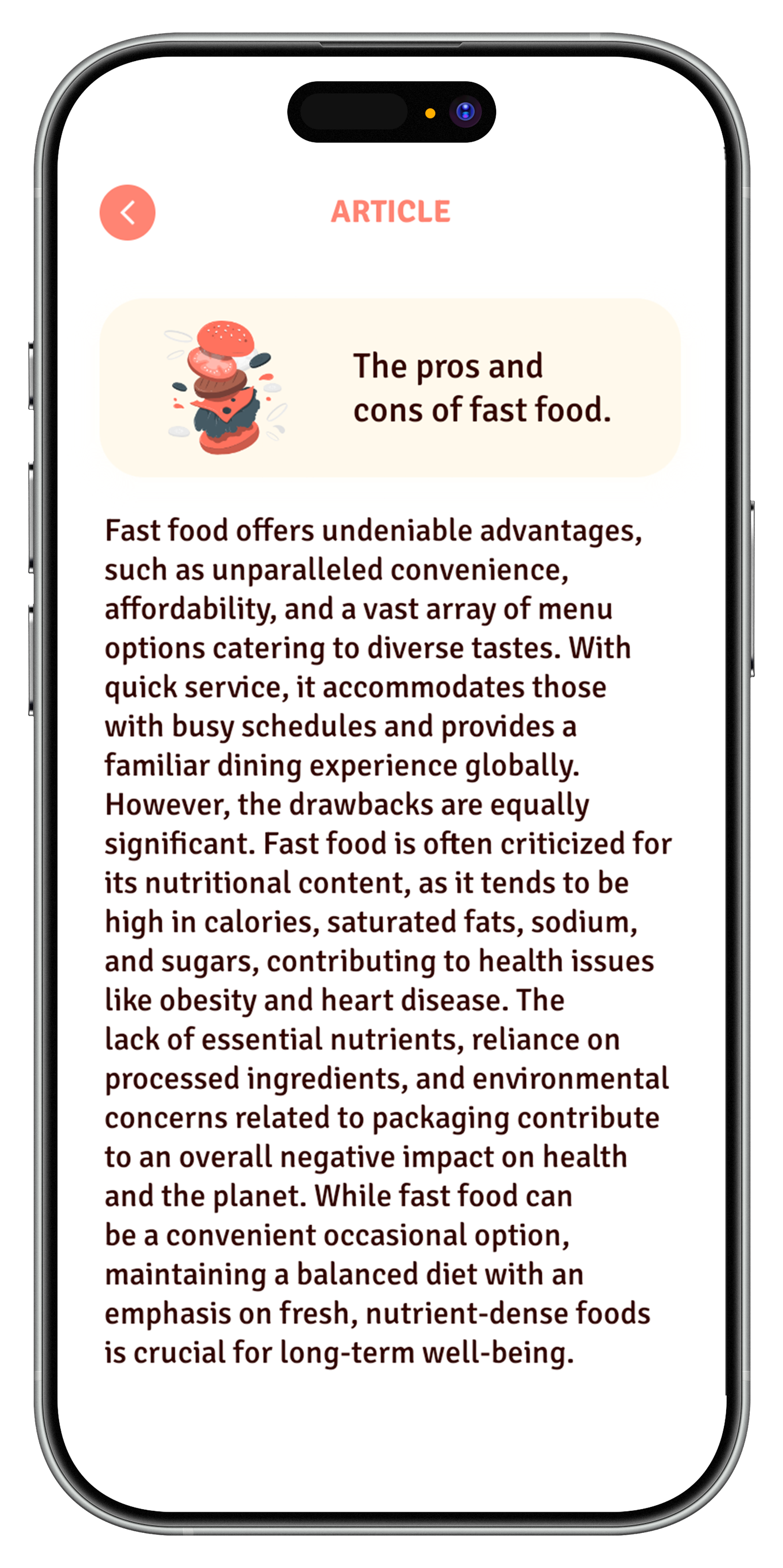 HealthMunch article screen