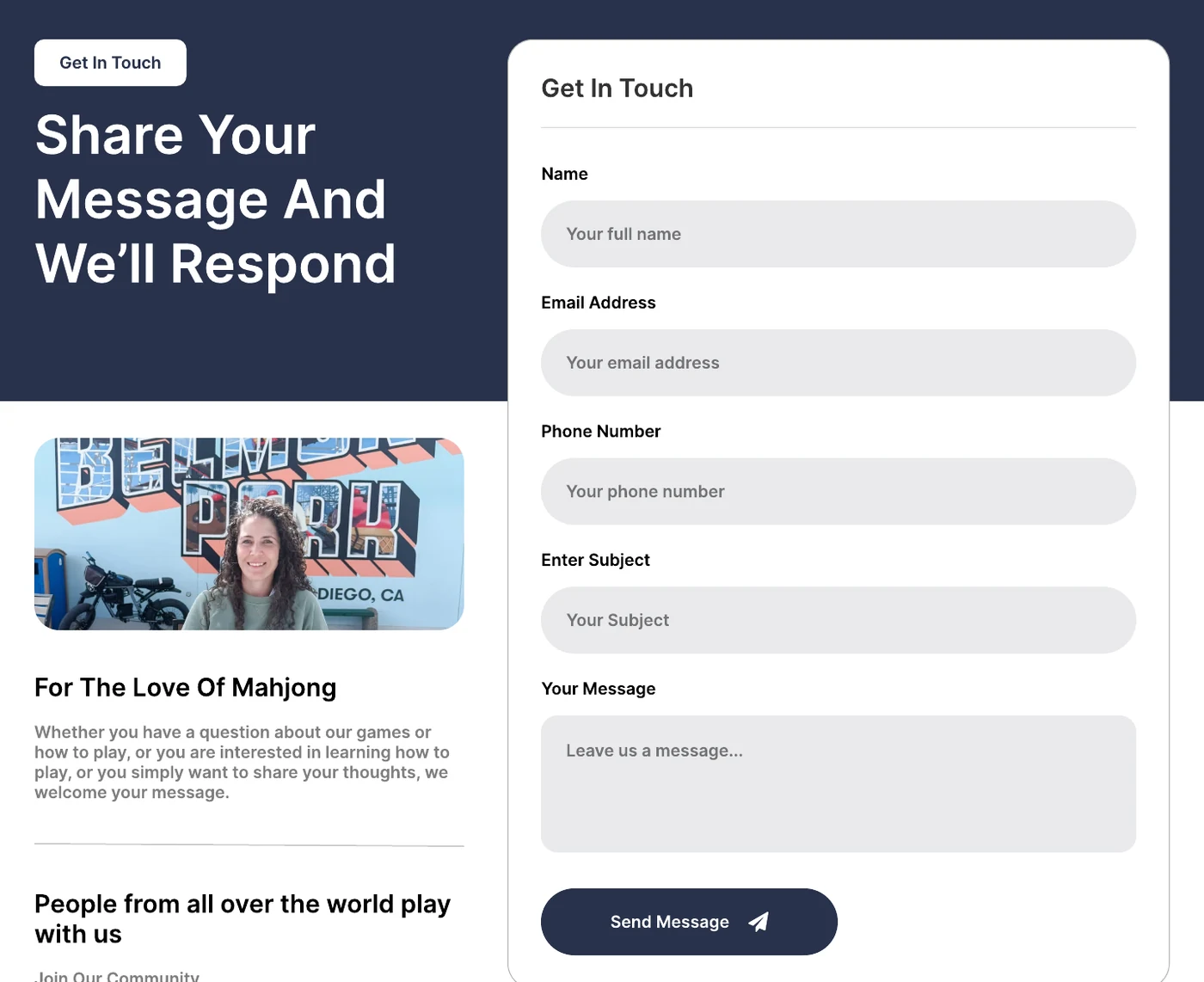 Contact Us page