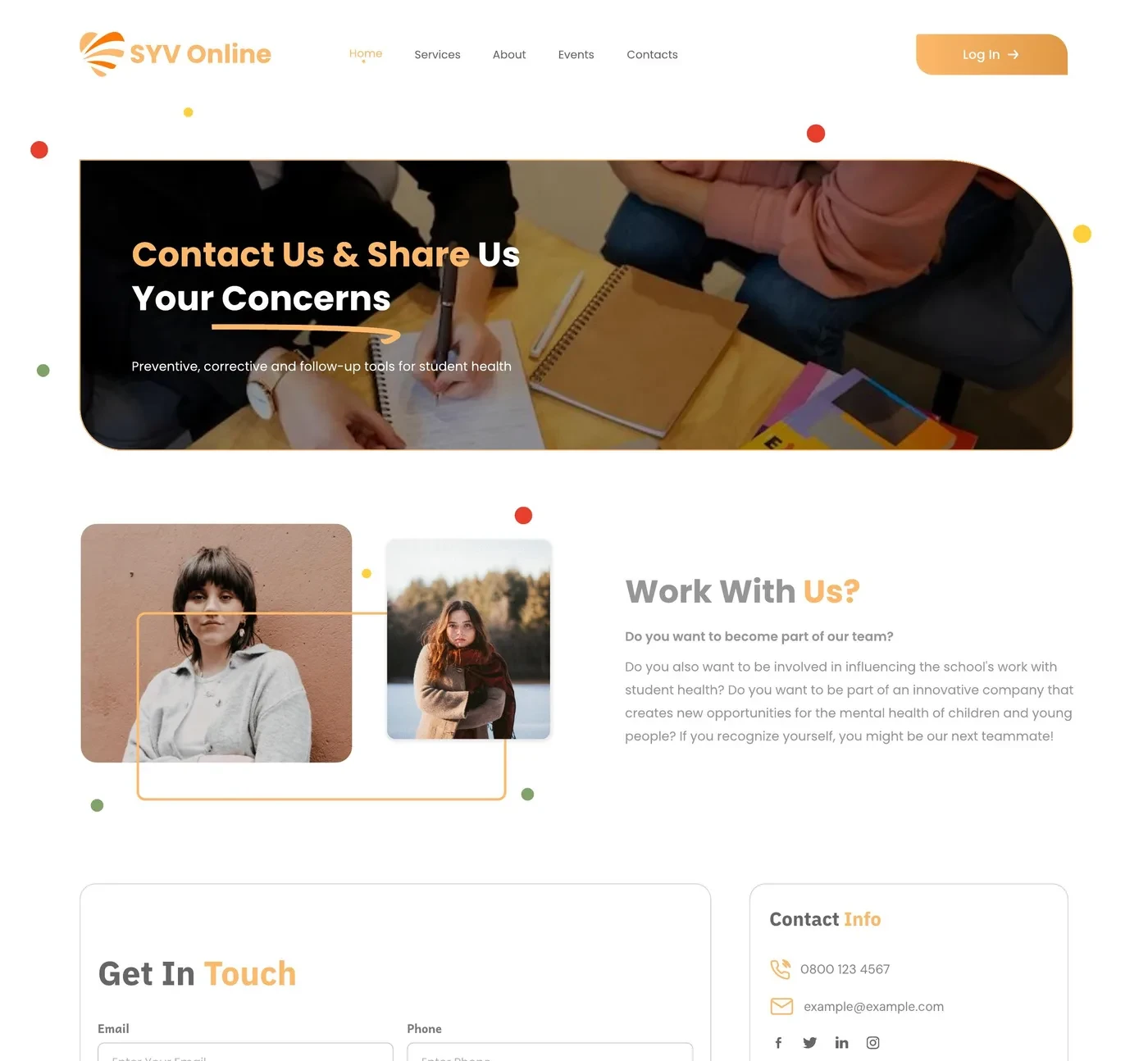 Contact Us — Part 1 of 2